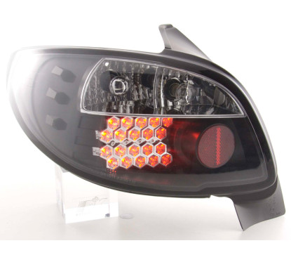 Kit feux arrières à LED Peugeot 206 3/5 porte. sans cabriolet 98-05 noir 