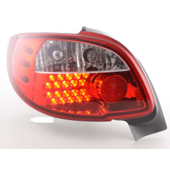 Feux arrières à LED Peugeot 206 CC Cabrio 98-05 clair / rouge