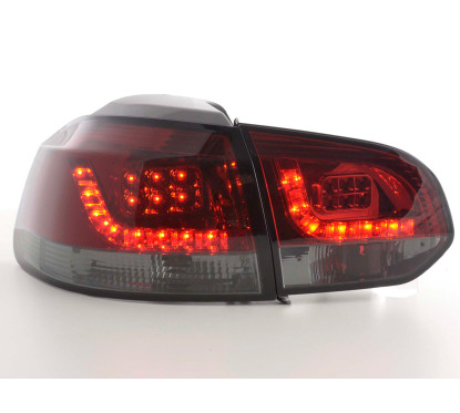 Kit feux arrières LED VW Golf 6 type 1K 2008-2012 rouge / noir