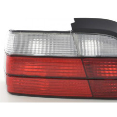 Kit feux arrière BMW Série 3 Coupé type E36 91-98 rouge / blanc 