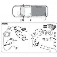 copy of Faisceau spécifique 7 broches, Trail-Tec pour Volkswagen Amarok (08/10-)