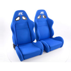 Sièges sport FK ensemble de sièges demi-baquets Tissu Super-Sport bleu 