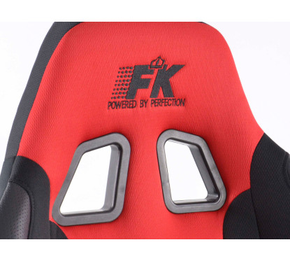 FK siège de sport chaise de bureau pivotante Racecar noir / rouge chaise de direction chaise pivotante chaise de bureau