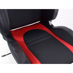 FK siège de sport chaise de bureau pivotante Racecar noir / rouge chaise de direction chaise pivotante chaise de bureau 