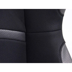 Sièges sport FK Set de sièges auto demi-coque tissu Cyberstar noir 