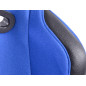 Sièges sport FK Sièges baquets complets pour voiture Set Basic tissu bleu