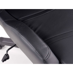 FK siège de sport chaise de bureau pivotante Cyberstar en cuir synthétique noir chaise de bureau pivotante 