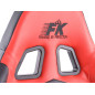 Chaise de bureau pivotante FK Sports Seat Chaise de bureau pivotante Cyberstar en cuir synthétique noir / rouge