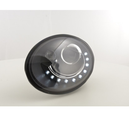 Phare Daylight LED DRL look VW New Beetle 2006-2012 noir 
