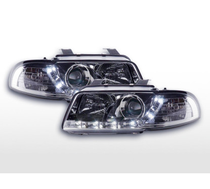 Phare Daylight LED DRL look Audi A4 type B5 95-99 chrome 