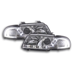 Phare Daylight LED DRL look Audi A4 type B5 99-01 chrome 