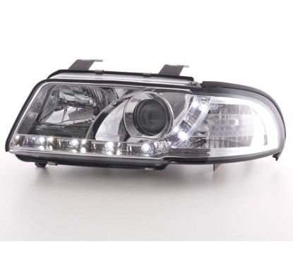 Phare Daylight LED DRL look Audi A4 type B5 99-01 chrome