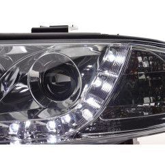 Phare Daylight LED DRL look Audi A6 type 4B 01-04 chrome 