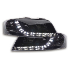 Phare Daylight LED DRL look Audi A6 type 4B 01-04 noir 