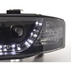 Phare Daylight LED DRL look Audi A6 type 4B 97-01 noir 
