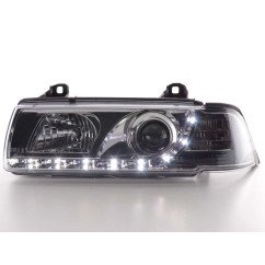 Phare Daylight LED DRL look BMW Série 3 Coupé, Cabrio type E36 92-98 chrome
