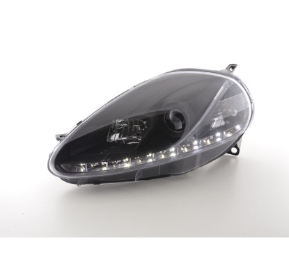 Phare Daylight LED DRL look Fiat Grande Punto type 199 05-08 noir