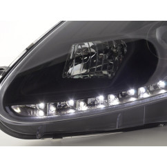 Phare Daylight LED DRL look Fiat Grande Punto type 199 05-08 noir 