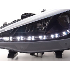 Phare Daylight LED DRL look Peugeot 207 06- noir 