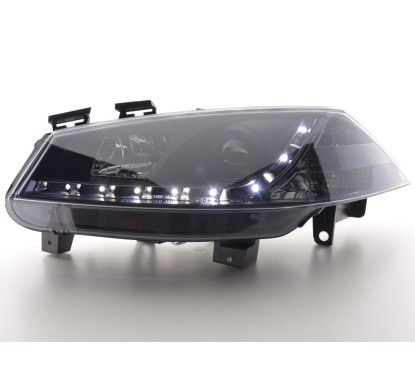 Phare Daylight à LED DRL look Renault Megane 2 3/5 portes. 03-06 noir