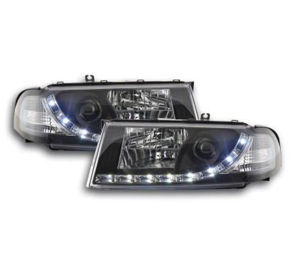 Phare Daylight LED DRL look Skoda Octavia type 1U 01-04 noir 