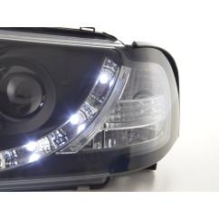 Phare Daylight LED DRL look Skoda Octavia type 1U 01-04 noir 