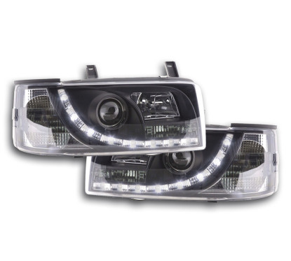 Phares Daylight LED look DRL VW Bus type T4 90-96 noir 