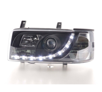 Phares Daylight LED look DRL VW Bus type T4 90-96 noir