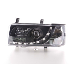 Phares Daylight LED look DRL VW Bus type T4 90-96 noir 