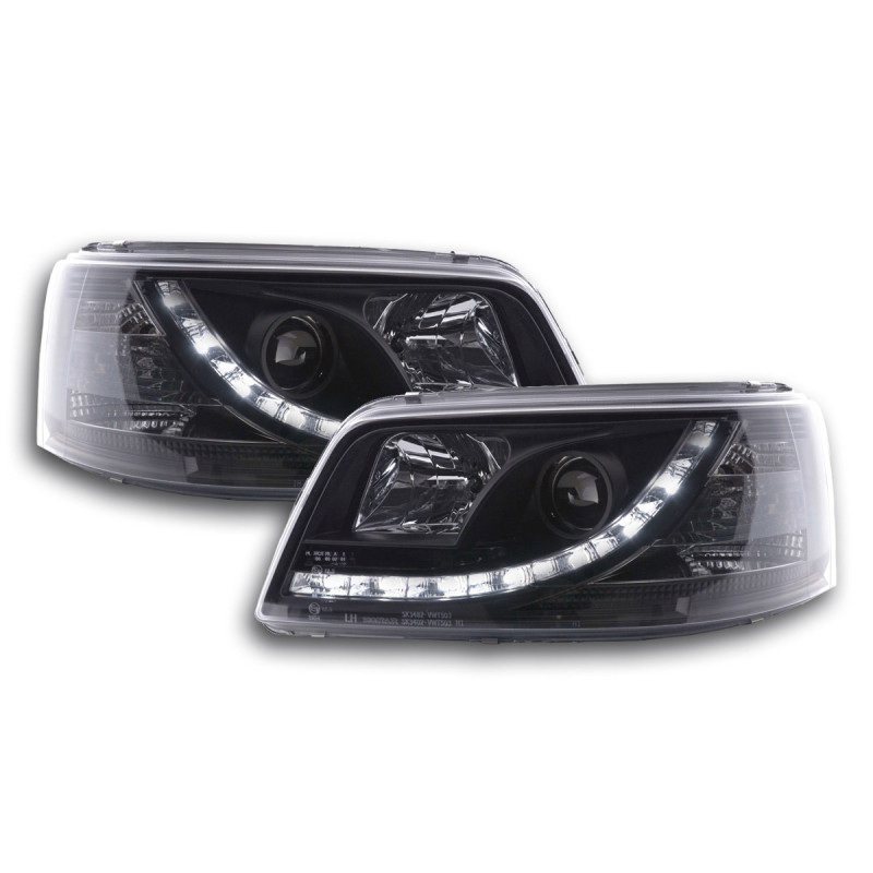 Phare Daylight LED look DRL bus VW type T5 03-09 noir Phare Daylight LED look DRL bus VW type T5 03-09 noir