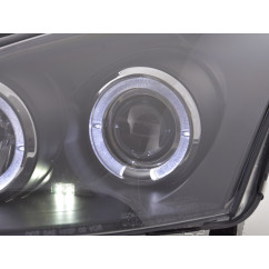 Jeu de phares Ford Focus 98-01 noir 