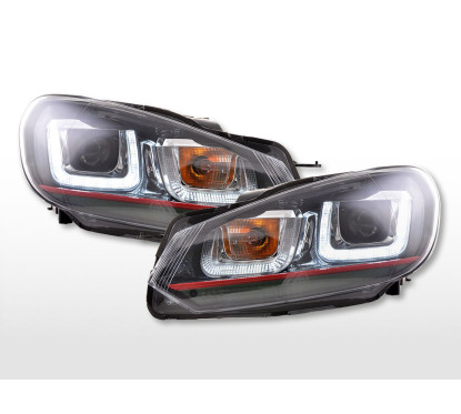 Phare Daylight LED feux de jour VW Golf 6 08-12 noir 