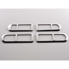 Cadre de poignée de porte chromé intérieur VW Polo (type 9N) 01-05, acier inoxydable 