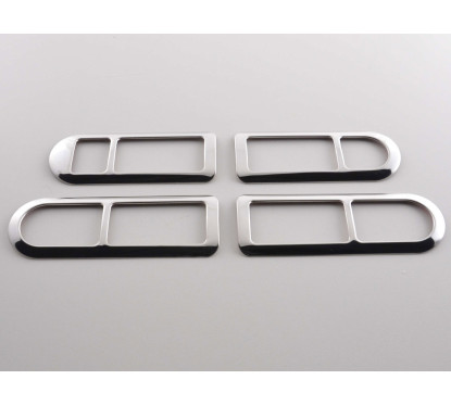 Cadre de poignée de porte chromé intérieur VW Polo (type 9N) 01-05, acier inoxydable 