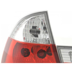 Kit feux arrière BMW Série 3 Touring type E46 99-02 blanc / rouge 