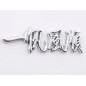 Autocollant chrome 3D Car Logo motif Dragon IV 120x29 mm chrome