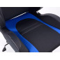 FK siège de sport chaise de bureau pivotante Racecar noir / bleu chaise de direction chaise pivotante chaise de bureau