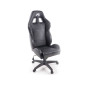 FK siège de sport chaise de bureau pivotante Cyberstar en cuir synthétique noir chaise de bureau pivotante