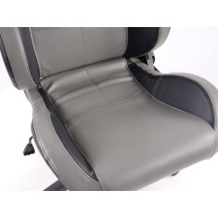 FK siège sport chaise de bureau pivotante Pro Sport chaise de direction gris / noir chaise de bureau pivotante 