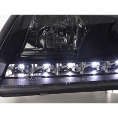 Phare Daylight LED DRL look Audi A6 type 4B 97-01 noir 
