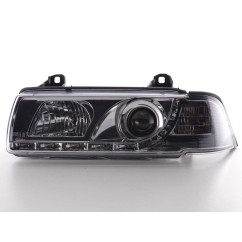 Phare Daylight LED DRL look BMW Série 3 Coupé, Cabrio type E36 92-98 chrome 