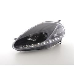 Phare Daylight LED DRL look Fiat Grande Punto type 199 05-08 noir 