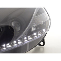 Phare Daylight LED DRL look Fiat Grande Punto type 199 05-08 noir 