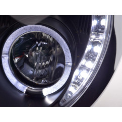 Phare Daylight LED DRL look Mini Cooper type R50 01-06 noir 