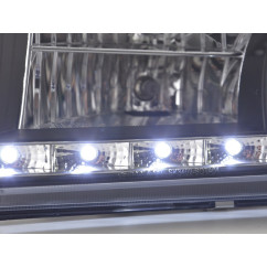 Phare Daylight LED DRL look Skoda Octavia type 1U 01-04 noir 
