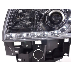 Phare Daylight LED look DRL VW Bus type T4 96-03 chrome 