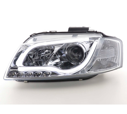 Phare Daylight LED DRL look Audi A3 type 8P / 8PA 03-08 chrome