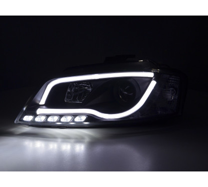 Phare Daylight LED Feux de jour LED Audi A3 8P 08-12 noir