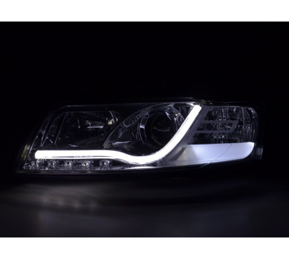 Phare Daylight à LED DRL look Audi A4 type 8E 01-04 chromé pour conduite à droite
