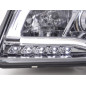 Phare Daylight à LED DRL look Audi A6 type 4B 01-04 chromé pour conduite à droite Phare Daylight à LED DRL look Audi A6 type 4B 01-04 chromé pour conduite à droite